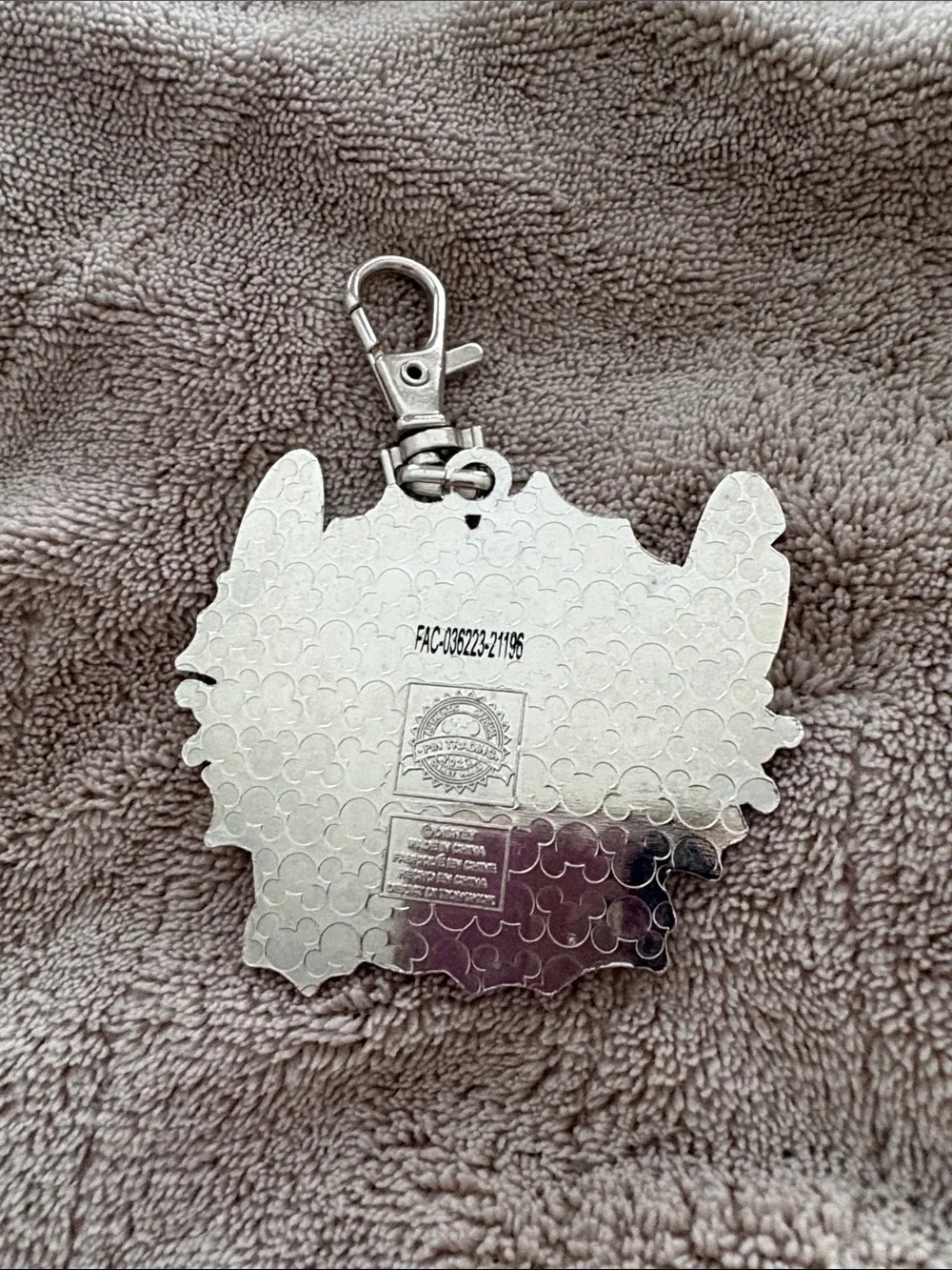 Disney Stitch Enamel Keychain - Blue, Teal & Purple